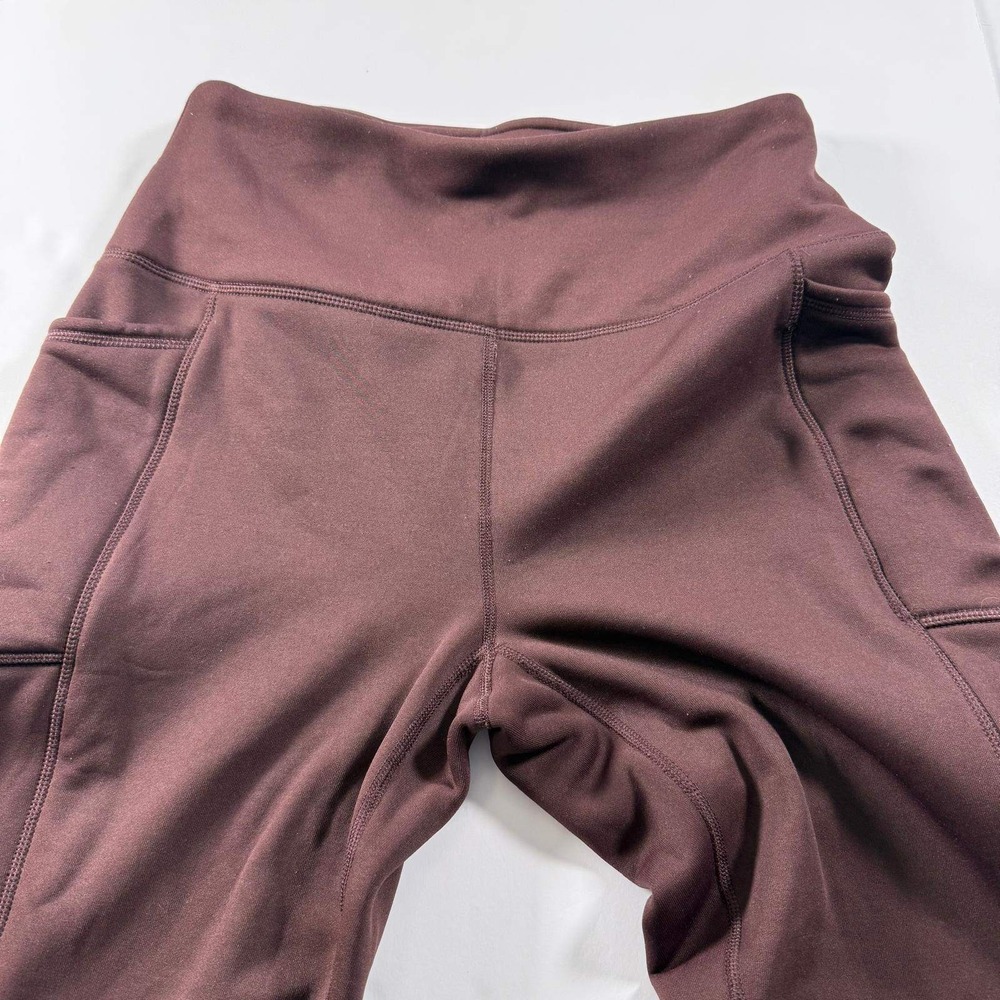 Avalanche Outdoor Supply Co Womens Medium Burgundy High Waist Pocket Leggings - Picture 2 of 14